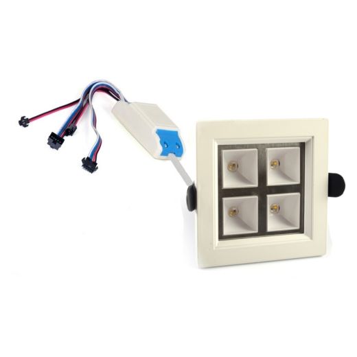 frt rgbw 32w t spotlight recessed square white 10x10cm high power arteluce