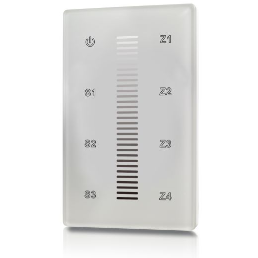 welegance tek dimm z4 rf rgbw led systems touch panel dimmer muro 4 zone 503 mexico bianco