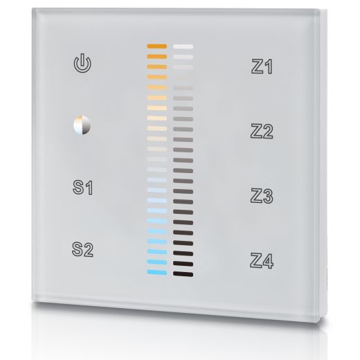 welegance tek dimm cct z4 dmx uk dimmer rgbw led systems touch panel muro 4 zone 502 uk europa bianco en