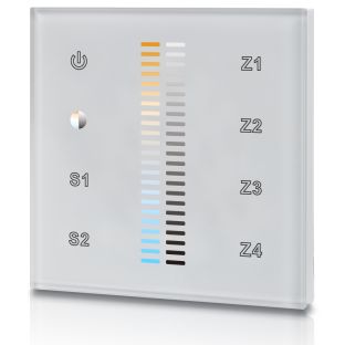 welegance tek dimm cct z4 dmx uk dimmer rgbw led systems touch panel muro 4 zone 502 uk europa bianco es