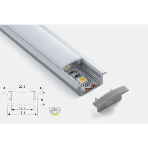 al 171 8 r accessori profili alluminio incasso