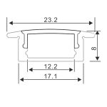 al 171 8 r accessori profili alluminio incasso