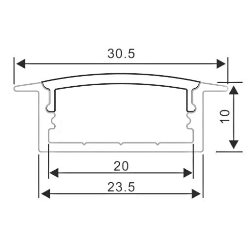 al 235 10 r accessori profili alluminio incasso