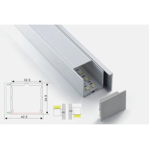 al 425 35 e accessori profili alluminio esterni