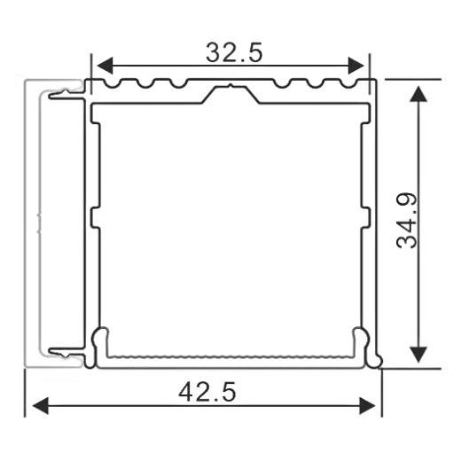 al 425 35 e accessori profili alluminio esterni