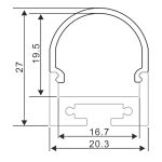 al 203 27 s accessori profili alluminio sospensione