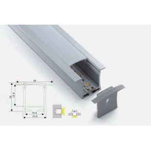 al 234 28 r accessori profili alluminio incasso