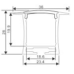 al 234 28 r accessori profili alluminio incasso