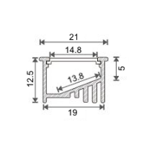 al 19 125 e accessori profili alluminio incasso esterni