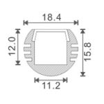al 184 158 e accessori profili alluminio esterni