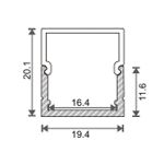 al 194 201 e2 accessori profili alluminio esterni