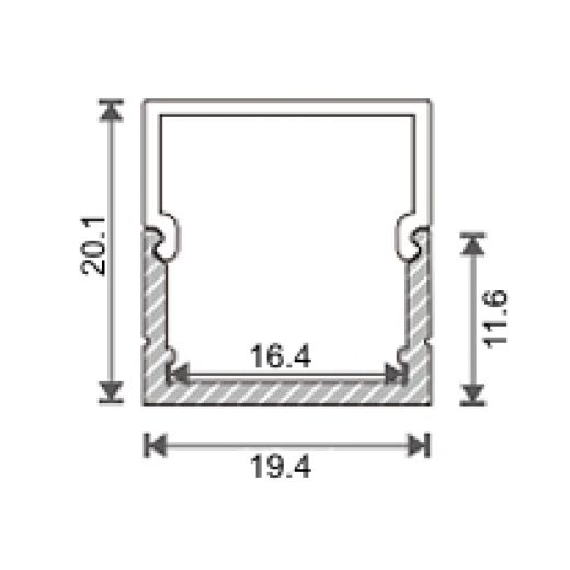 al 194 201 e2 accessori profili alluminio esterni