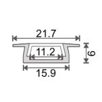 al 159 6 r accessori profili alluminio incasso