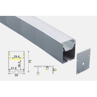 al 55 75 s accessori profili alluminio sospensione