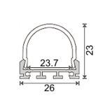 al 26 23 s1 accessori profili alluminio sospensione
