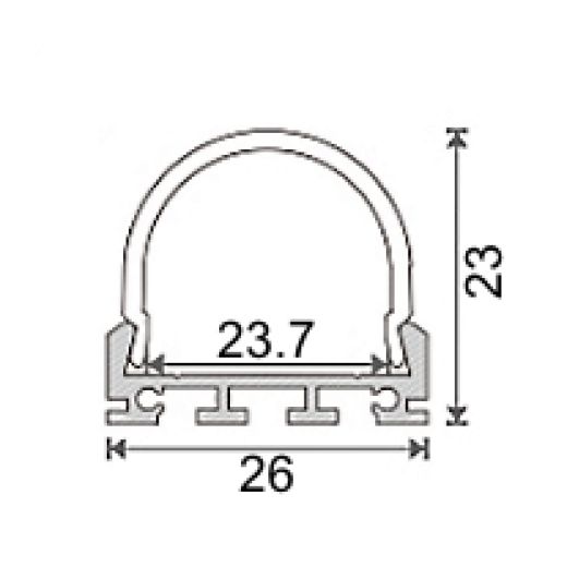 al 26 23 s1 accessori profili alluminio sospensione