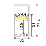 al 35 734 s accessori profili alluminio sospensione