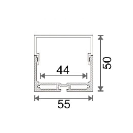 al 55 50 s accessori profili alluminio sospensione
