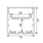 al 75 s accessori profili alluminio sospensione