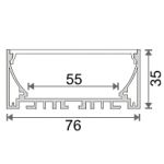 al 76 35 s accessori profili alluminio sospensione