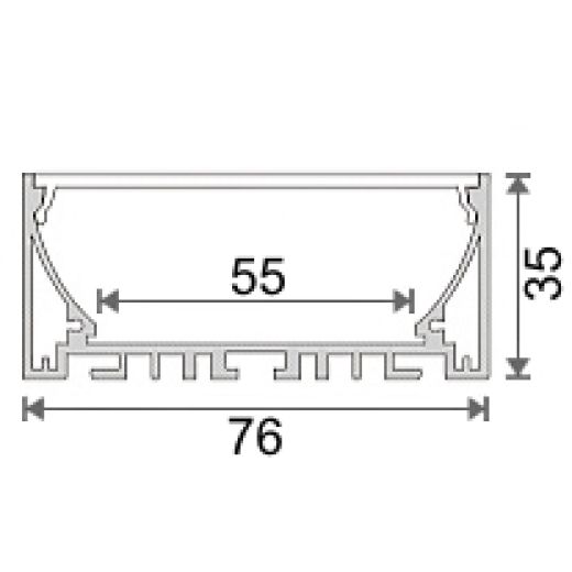 al 76 35 s accessori profili alluminio sospensione