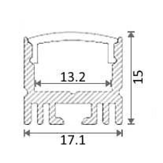 al 171 15 s accessori profili alluminio sospensione