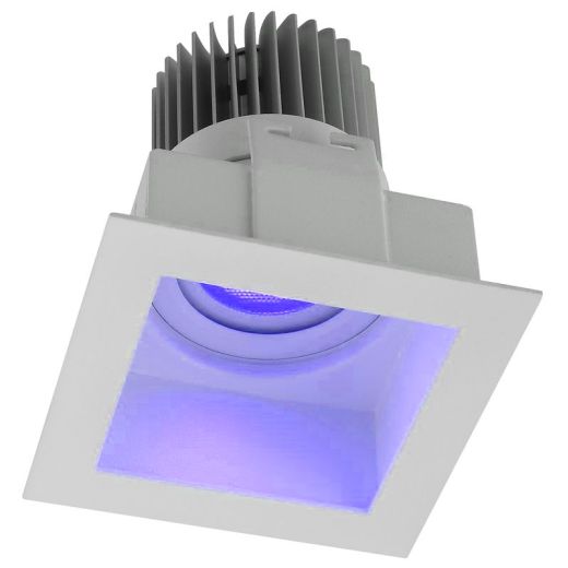 frt rgbw 8w m elegance mini micro recessed spot light artemide led dimmable rgbw 5 10 watt square lacquered white modern design chromatic effects chromotherapy